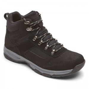 Men Rockport Dickinson Hiker Hiking Boots Black USA | QV6-55825