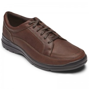 Men Rockport Junction Point Lace to Toe Casual Shoes Chocolate USA | ST8-33873