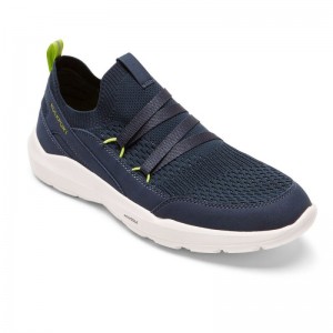 Men Rockport truFLEX Evolution Mudguard Slip-On Sneakers Navy USA | TI7-96469