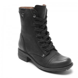 Women Rockport Brunswick Waterproof Boots Black USA | JS6-31253