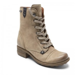 Women Rockport Brunswick Waterproof Boots Grey Brown USA | DF1-12741