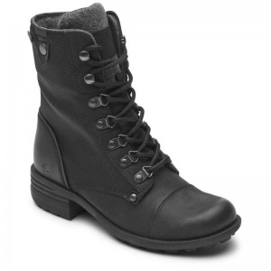 Women Rockport Brunswick Waterproof Boots Black USA | VC7-42214