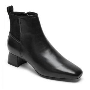 Women Rockport Deidra Chelsea Boots Black USA | AW0-96089