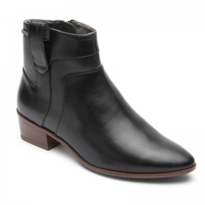 Women Rockport Geovana Layered Waterproof Boots Black USA | SJ0-58745