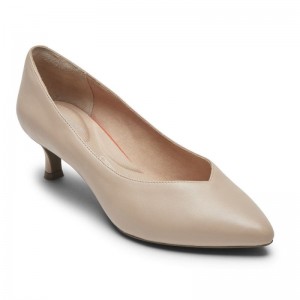 Women Rockport Total Motion Kaiya V Heels Beige USA | SI6-11851