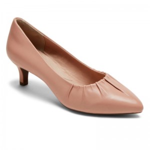 Women Rockport Total Motion Kalila Gathered Heels Pink USA | BE9-41824