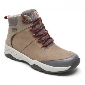 Women Rockport XCS Spruce Peak Waterproof Boots Grey Brown USA | XH8-62406